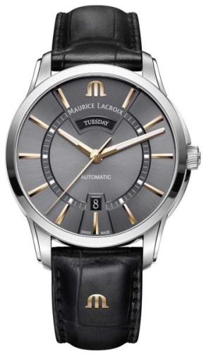 Maurice Lacroix Miesten kello PT6358-SS001-331-1 Pontos Harmaa/Nahka