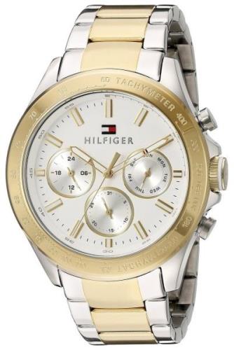 Tommy Hilfiger Miesten kello 1791226 Hudson Valkoinen/Teräs Ø44 mm