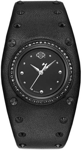 Bulova Naisten kello 78L128 Harley-Davidson Musta/Teräs Ø31 mm