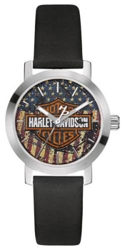 Bulova Naisten kello 76L174 Harley-Davidson Sininen/Nahka Ø22 mm