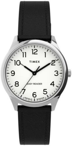 Timex Naisten kello TW2U21700 Easy Reader Valkoinen/Nahka Ø32 mm