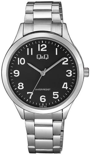 Q&Q Miesten kello C228-802Y Classic Musta/Teräs Ø39 mm