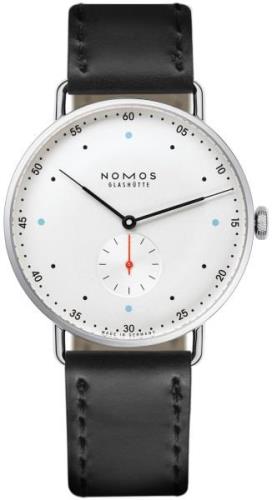 Nomos Glashütte Miesten kello N-1108 Metro Valkoinen/Nahka Ø38.5 mm