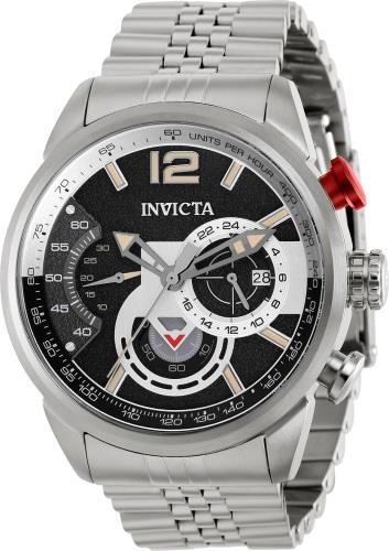 Invicta Miesten kello 39663 Aviator Musta/Teräs Ø46 mm