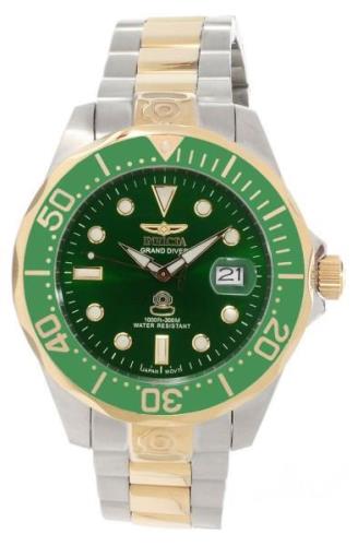 Invicta Miesten kello 13928 Pro Diver Vihreä/Kullansävytetty teräs