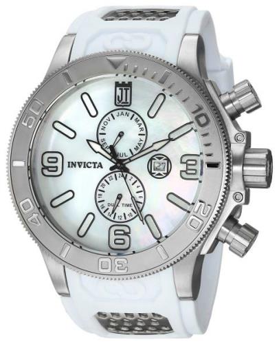 Invicta Miesten kello 24301 Jason Taylor Valkoinen/Teräs Ø52 mm