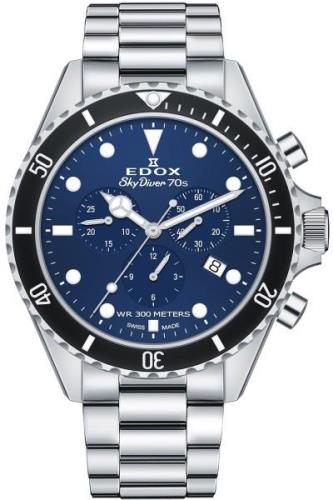 Edox Miesten kello 10238-3NM-BUI Skydiver Sininen/Teräs Ø44 mm