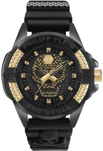 Philipp Plein Miesten kello PWAAA1321 The Skull Musta/Kumi Ø44 mm