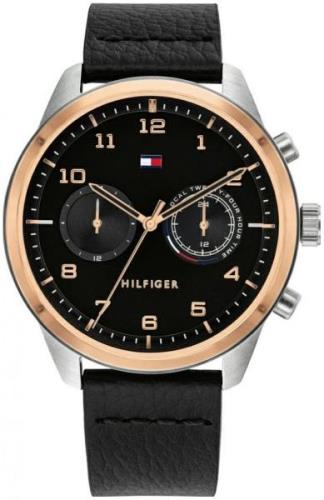 Tommy Hilfiger Miesten kello 1791786 Patrick Musta/Nahka Ø44 mm