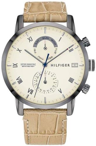 Tommy Hilfiger Miesten kello 1710399 Beige/Nahka Ø44 mm