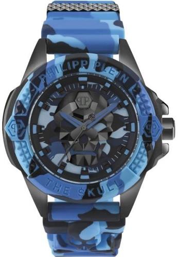 Philipp Plein Miesten kello PWAAA1021 The Skull Vihreä/Kumi Ø44 mm