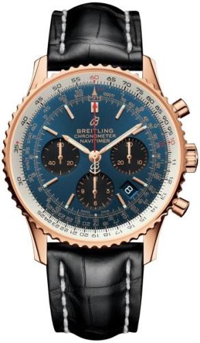 Breitling Miesten kello RB0121211C1P1 Navitimer 01 Sininen/Nahka Ø43