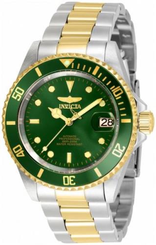 Invicta Miesten kello 35700 Pro Diver Vihreä/Kullansävytetty teräs