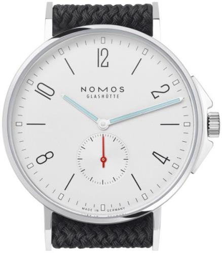 Nomos Glashütte Miesten kello N-550 Ahoi Hopea/Tekstiili Ø40 mm