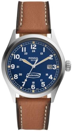 Fossil Miesten kello FS5975 Defender Sininen/Nahka Ø40 mm