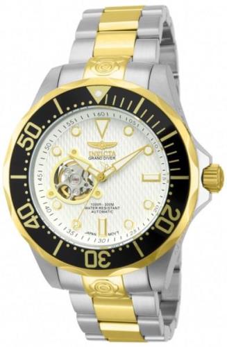 Invicta Miesten kello 13704 Pro Diver Valkoinen/Kullansävytetty