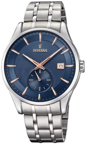 Festina Miesten kello F20276-2 Retro Sininen/Teräs Ø41 mm