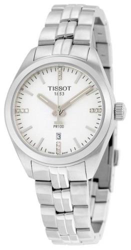 Tissot Naisten kello T101.210.11.036.00 PR 100 Lady Valkoinen/Teräs