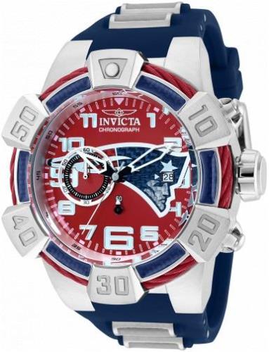 Invicta Miesten kello 35781 Nfl Punainen/Hiilikuitua Ø52 mm