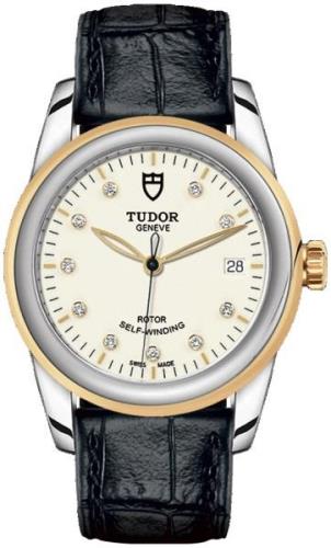 Tudor M55003-0095 Glamour Date Valkoinen/Nahka Ø36 mm
