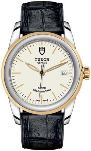 Tudor M55003-0086 Glamour Date Valkoinen/Nahka Ø36 mm