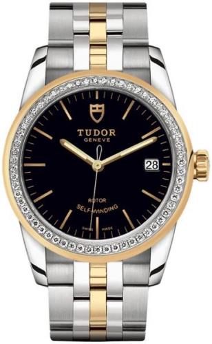 Tudor M55023-0021 Glamour Date Musta/Kullansävytetty teräs Ø36 mm