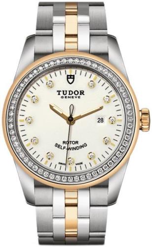Tudor Naisten kello M53023-0066 Glamour Date Valkoinen/18K