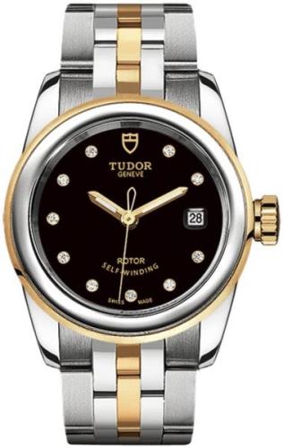 Tudor Naisten kello M51003-0007 Glamour Date Musta/Kullansävytetty