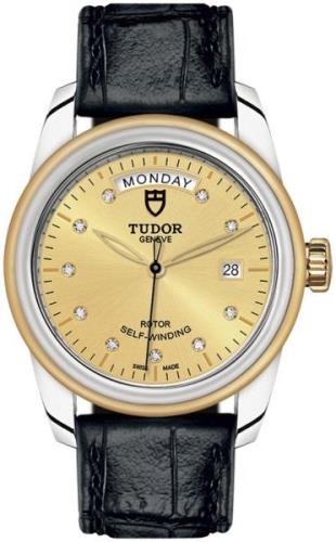 Tudor M56003-0035 Glamour Day-Date Kullattu/Nahka Ø39 mm