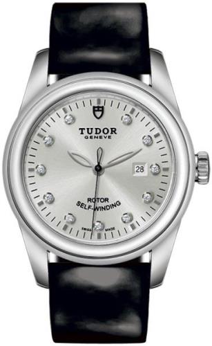 Tudor Naisten kello M53000-0026 Glamour Date Hopea/Nahka Ø31 mm