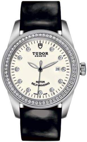 Tudor Naisten kello M53020-0086 Glamour Date Valkoinen/Nahka Ø31 mm