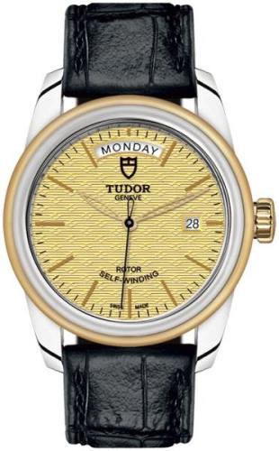 Tudor M56003-0010 Glamour Day-Date Kullattu/Nahka Ø39 mm