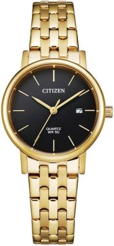 Citizen Naisten kello EU6092-59E Musta/Kullansävytetty teräs Ø28 mm