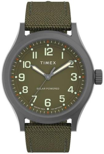 Timex Miesten kello TW2V64700 Classic Vihreä/Tekstiili Ø41 mm