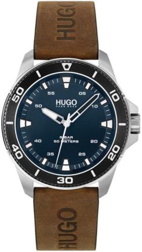 Hugo Boss Miesten kello 1530220 Street Diver Sininen/Nahka Ø44 mm