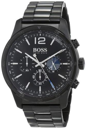 Hugo Boss Miesten kello 1513528 Chronograph Musta/Teräs Ø42 mm