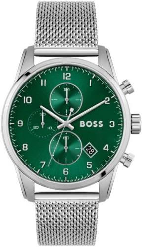 Hugo Boss Miesten kello 1513938 Skymaster Vihreä/Teräs Ø44 mm