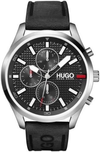 Hugo Boss Miesten kello 1530161 Chase Musta/Nahka Ø46 mm