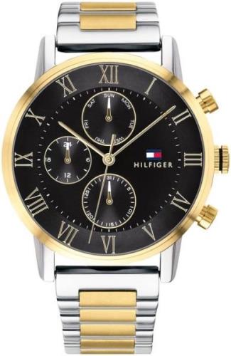 Tommy Hilfiger Miesten kello 1791539 Musta/Kullansävytetty teräs