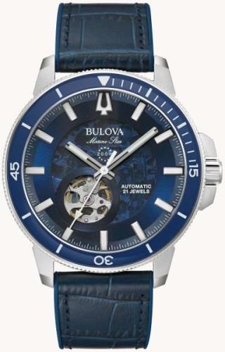 Bulova Miesten kello 96A291 Marine Star Sininen/Kumi Ø45 mm