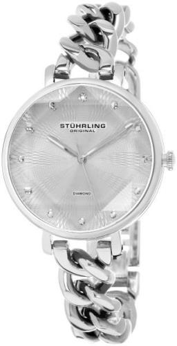 Stührling Original Naisten kello 3937.1 Diamond Hopea/Teräs Ø38 mm