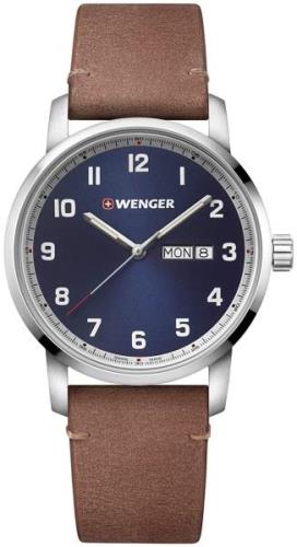 Wenger Miesten kello 01.1541.114 Sininen/Nahka Ø42 mm