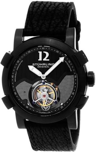 Stührling Original Miesten kello 407A.335X1 Tourbillon Musta/Nahka