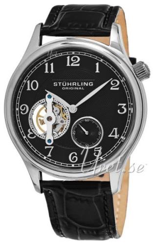 Stührling Original Miesten kello 983.02 Legacy Classique Musta/Nahka