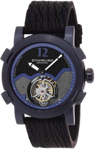 Stührling Original Miesten kello 407A.33XX1 Tourbillon Sininen/Nahka