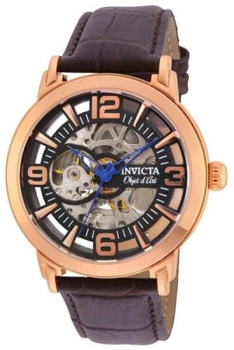 Invicta Miesten kello 22609 Musta/Nahka Ø44 mm