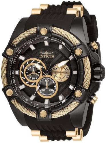 Invicta Miesten kello 28017 Bolt Musta/Kullansävytetty teräs Ø52 mm