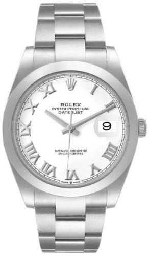Rolex Miesten kello 126300-0015 Datejust 41 Valkoinen/Teräs Ø41 mm