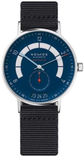 Nomos Glashütte Miesten kello N-1302 Autobahn Sininen/Tekstiili Ø41