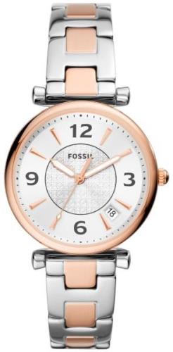 Fossil Naisten kello ES5156 Carlie Hopea/Punakultasävyinen Ø35 mm